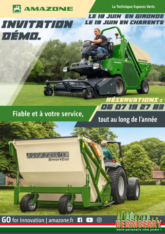 Démonstrations Amazone 2024 - HERRIBERRY Motoculture<br />Votre partenaire côté jardin !<br />7 agences à votre service en Nouvelle Aquitaine