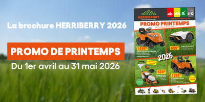 Brochure Herriberry 2026 - HERRIBERRY Motoculture<br />Votre partenaire côté jardin !<br />les agences à votre service en Nouvelle Aquitaine